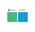 CONNETIX Magnetic Tiles - Rainbow Base Plate Blue/Green Pack - 2 Pack