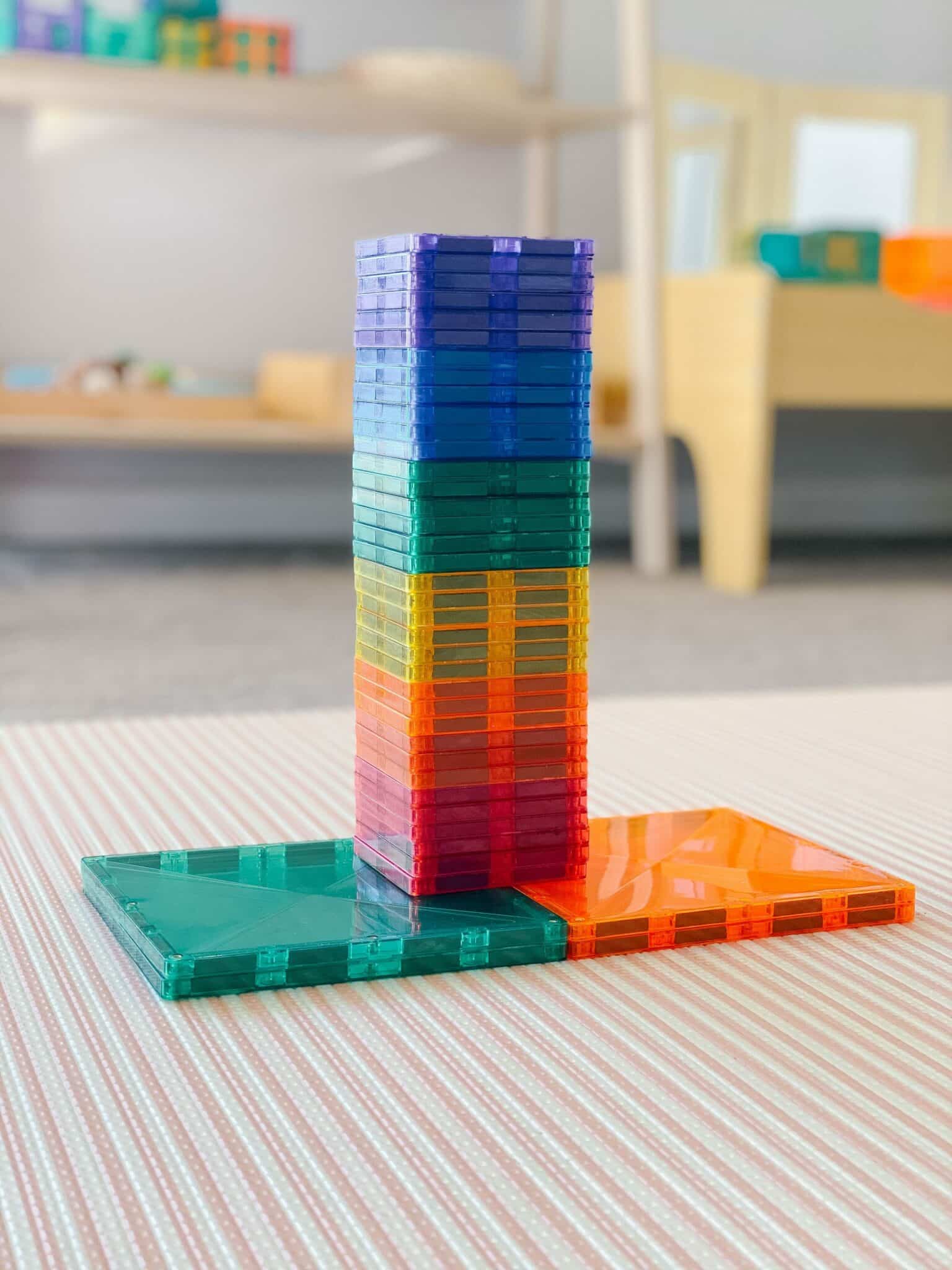 CONNETIX Magnetic Tiles - Rainbow Expansion Pack- 40 Piece