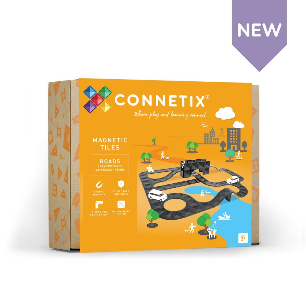 CONNETIX - Roads - Creative Roads Pack 48 pc NEW NEW