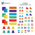 CONNETIX Magnetic Tiles - Rainbow Creative Set - 102 pc Piece