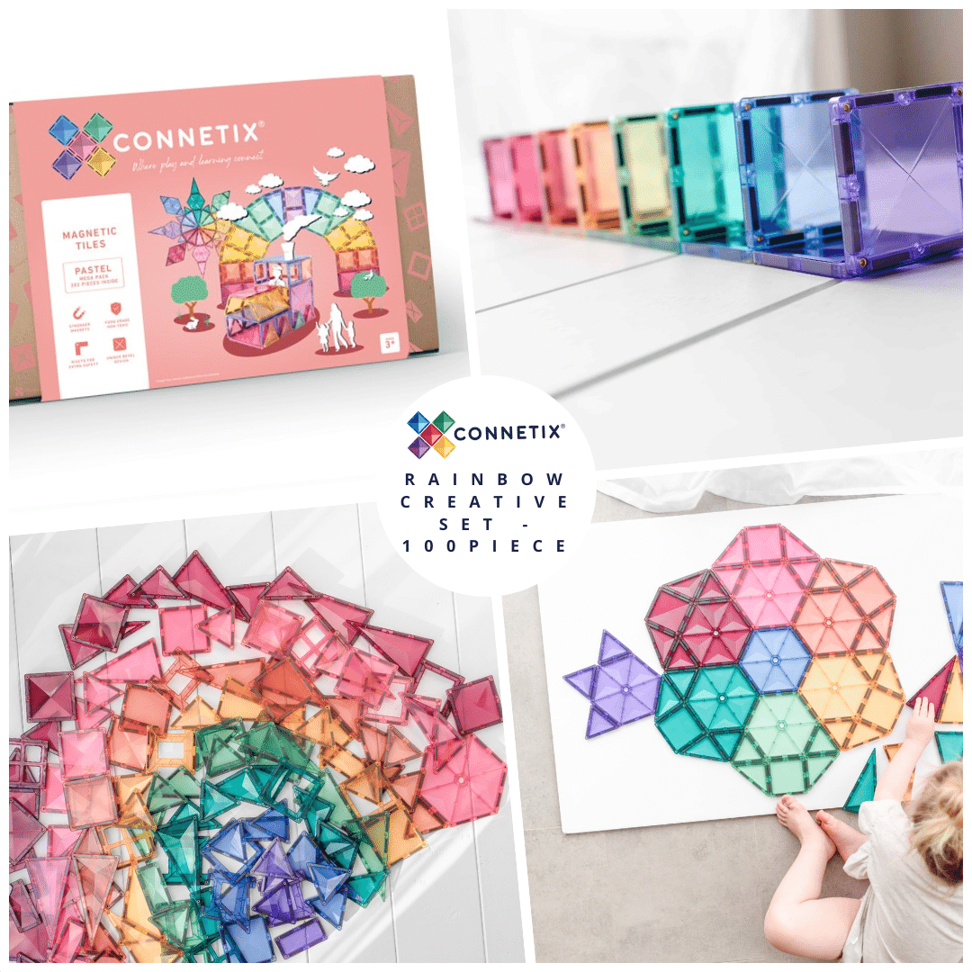 CONNETIX Magnetic Tiles - Pastel Mega Pack 202 Piece