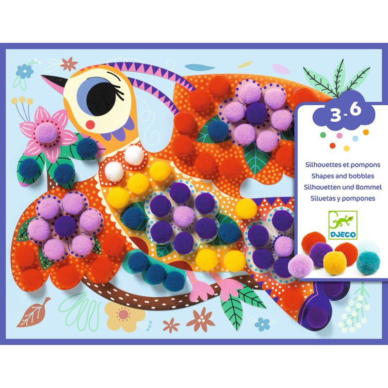 DJECO - Art Kit - Collage - Birds & Pompoms Asst.