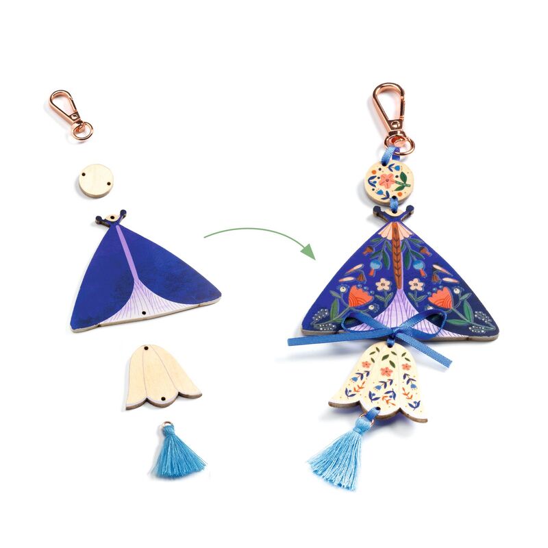 DJECO Art Kit - Do It Yourself Butterflies Bag Charms