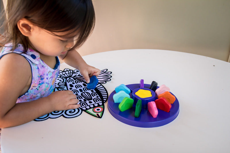 DJECO Art - Toddler Flower Crayons - Set of 12