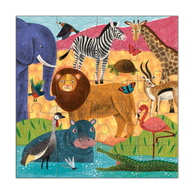 Mudpuppy - Magnetic Puzzle - Jungle Safari - 2 x 20 Pce