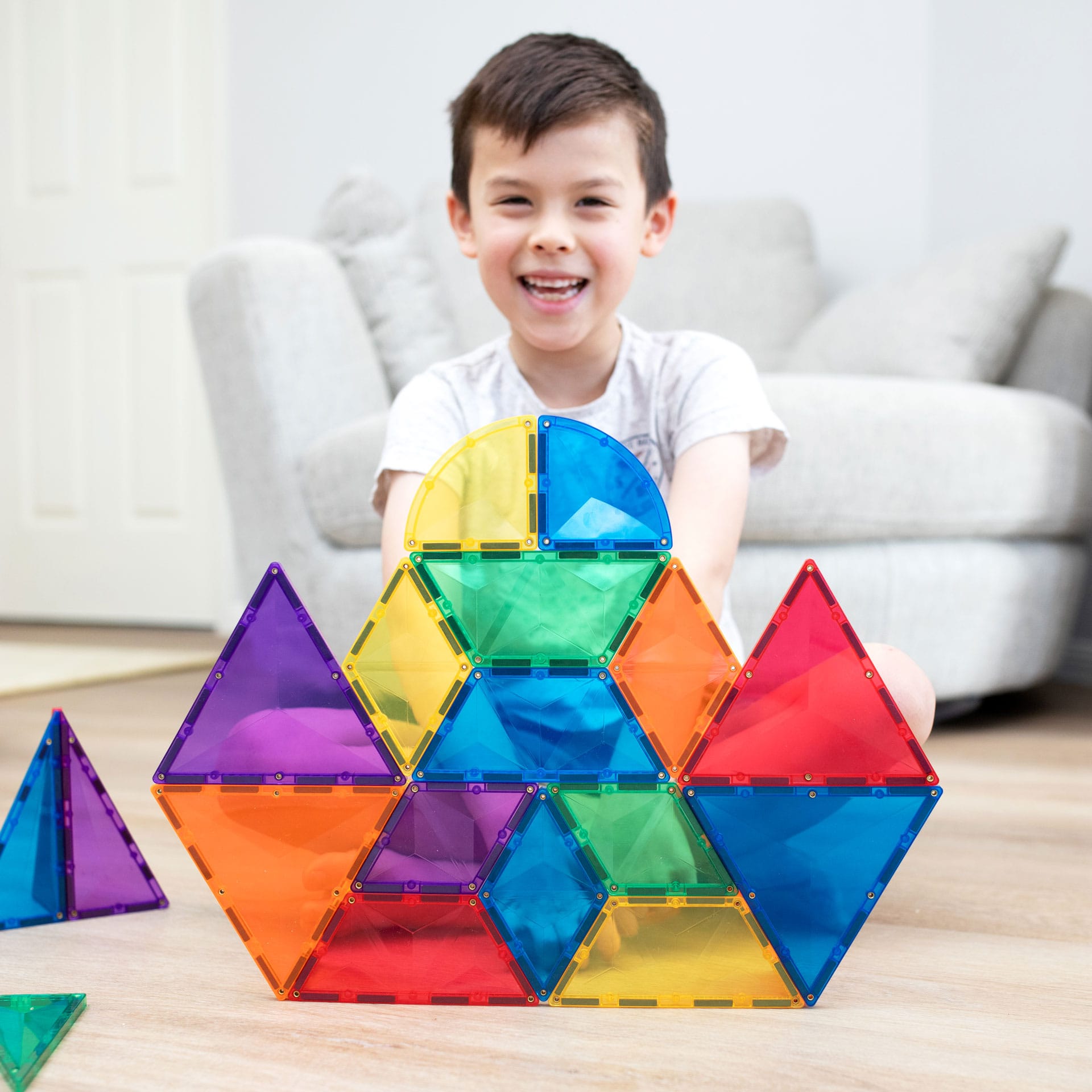 CONNETIX Magnetic Tiles -Rainbow Shape Expansion Pack 36 pc