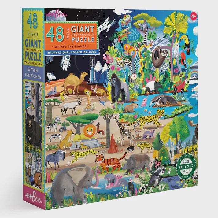 EEBOO - Floor Puzzle - Within the Biomes - 48 Piece