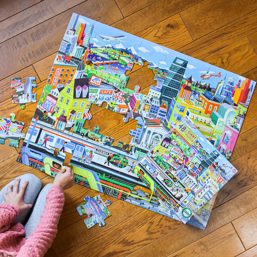 EEBOO - Floor Puzzle - Within the City - 48 Piece