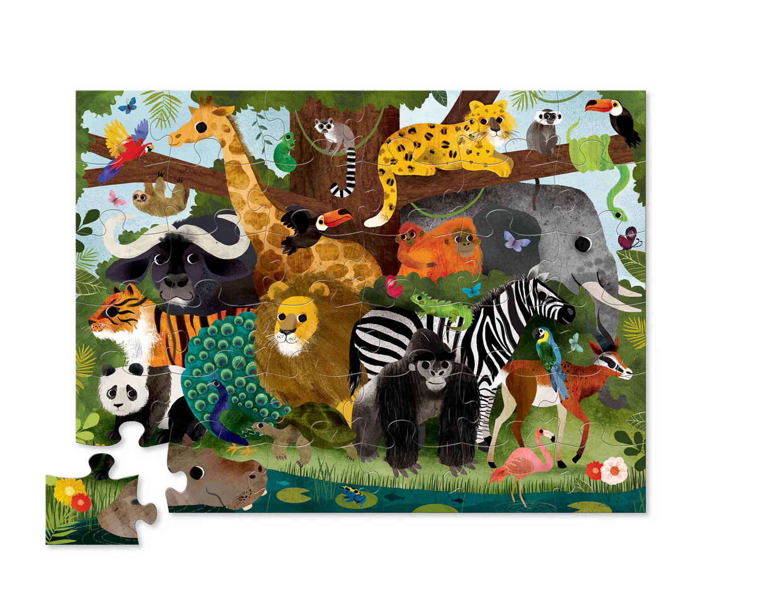 CROCODILE CREEK -   Classic Floor Puzzle 36 Piece - Jungle Friends