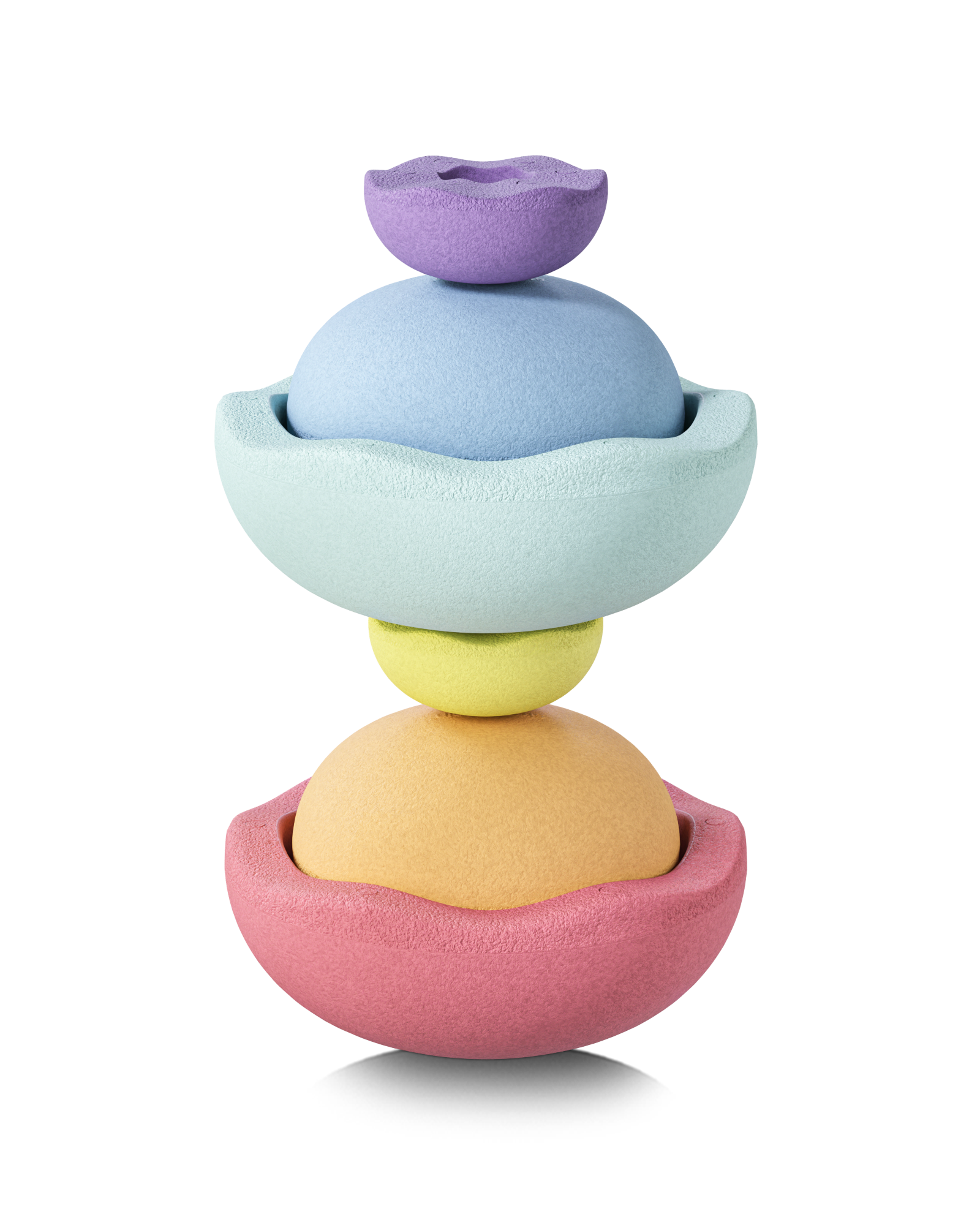 Stapelstein - Inside Rainbow Pastel 6pc - Stepping Stones