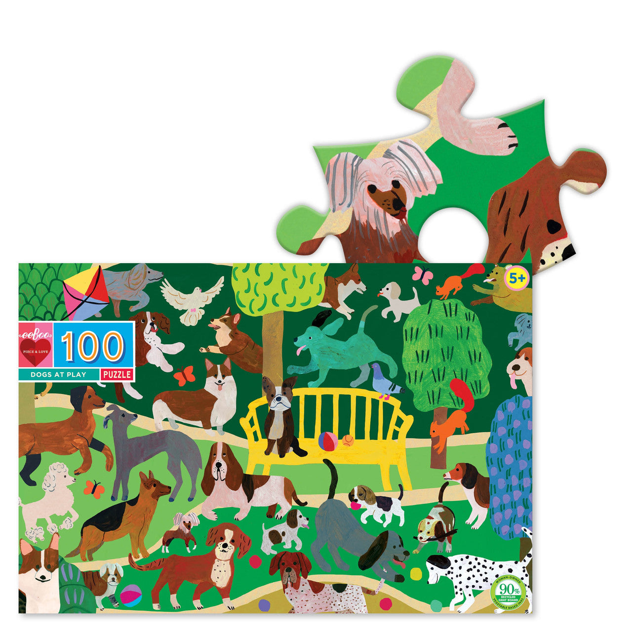 EEBOO - Puzzle - Dogs at Play - 100pc