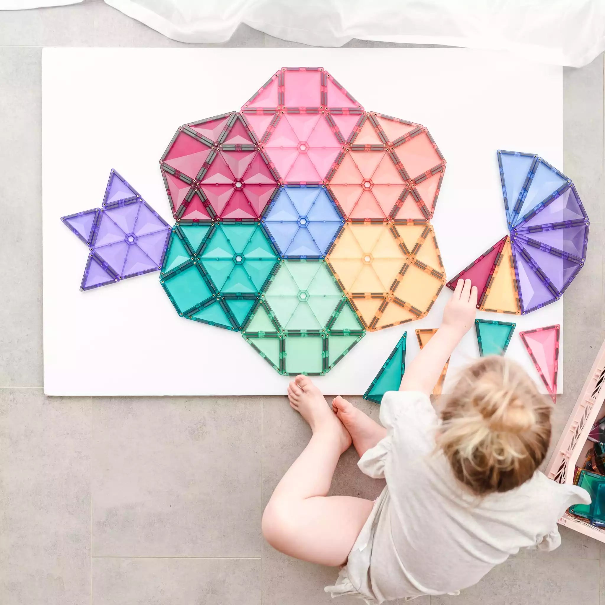 CONNETIX Magnetic Tiles - Pastel Mega Pack 202 Piece