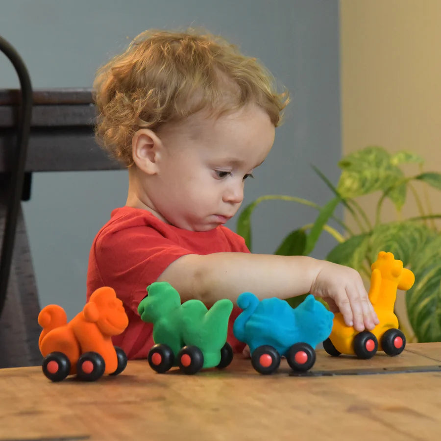 RUBBABU - Aniwheelies - Sensory Animal Wheelies - Set of 8