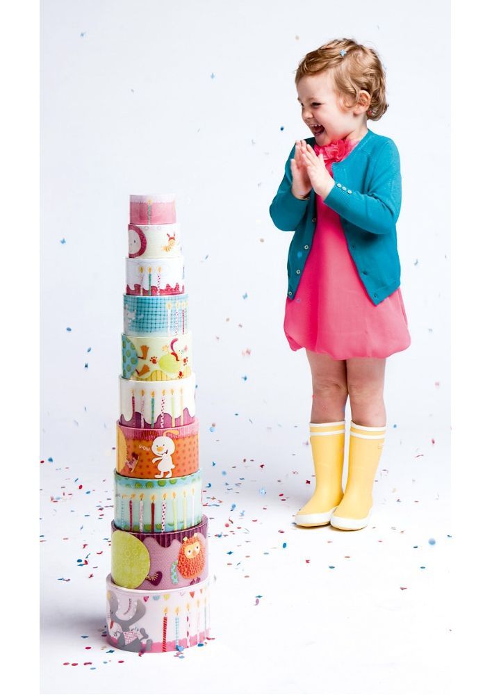 Lilliputiens - Pyramid Cake - Stacking Blocks