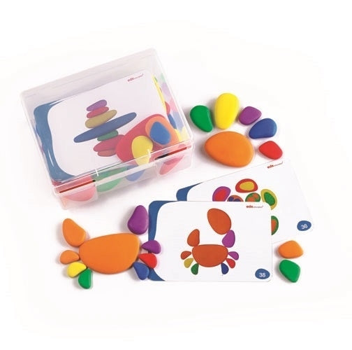 EDX Education - Rainbow Pebbles - Plastic Container 13208C