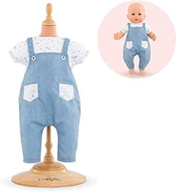 Corolle - Mon Classique - Clothing - T-Shirt & Overall Blue - 36cm Baby