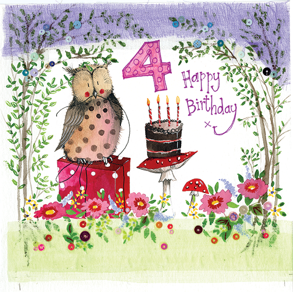 Greeting Card - Alex Clark - 4 Year Old - Girl - Woodland