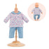 Corolle - Mon Classique  - Clothing - Blouse Flower & Pants Blue- 42cm