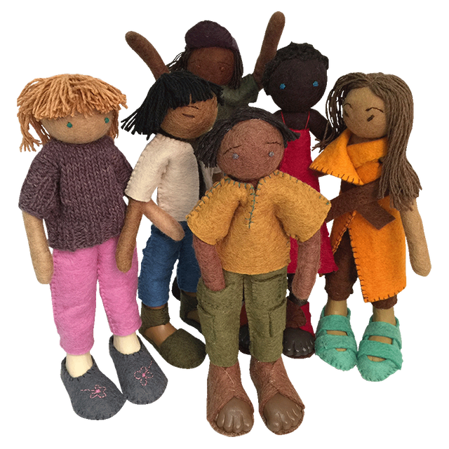 PAPOOSE Friends Felt Doll - Set of 6