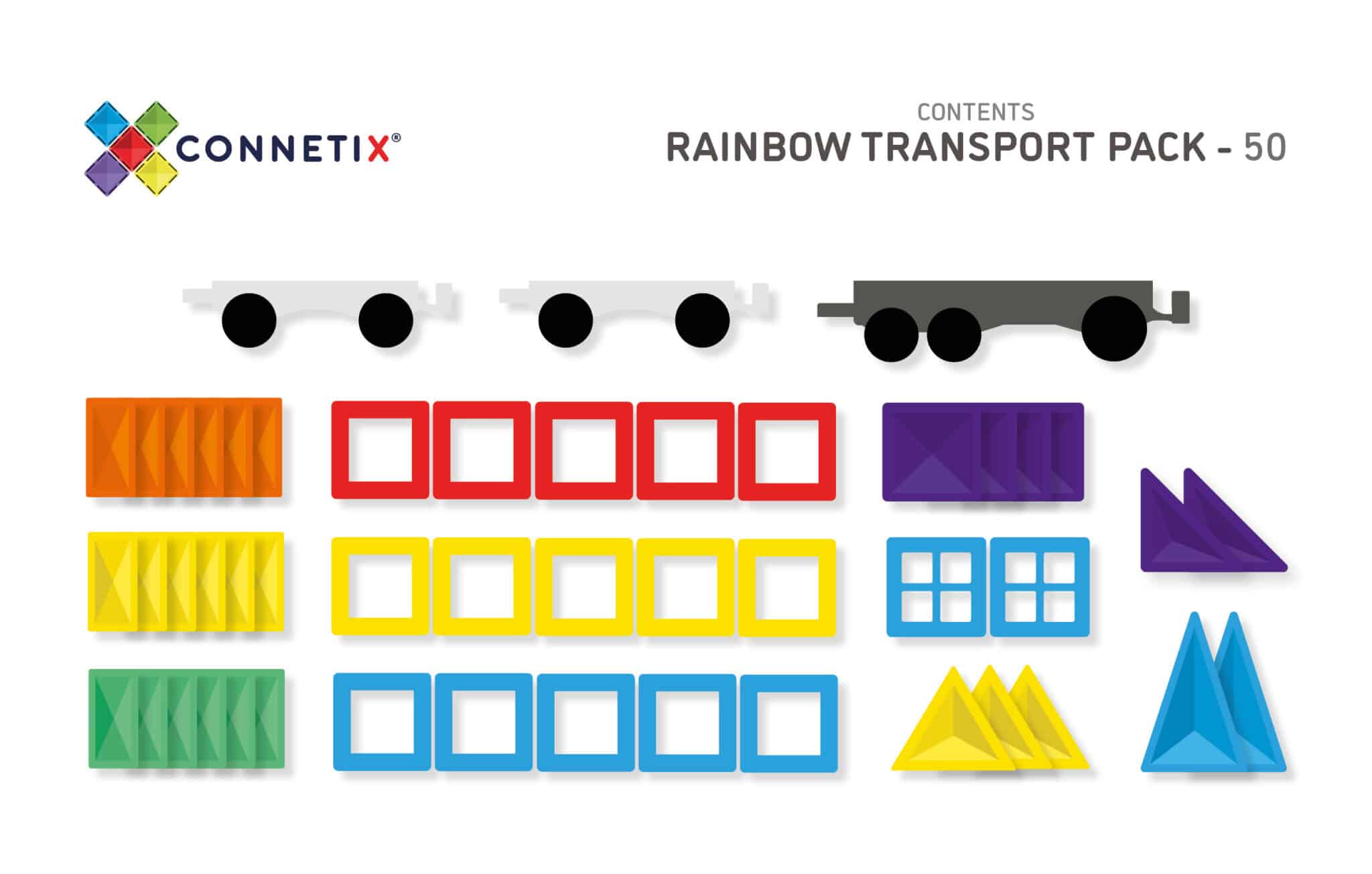 CONNETIX - Rainbow Transport Pack 50 pc