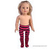 Dress My Doll Tights Pink and Black Stripe