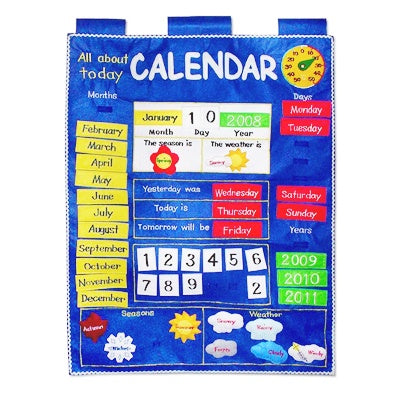 Dyles: My Calendar Blue - Fabric Wall Hanging