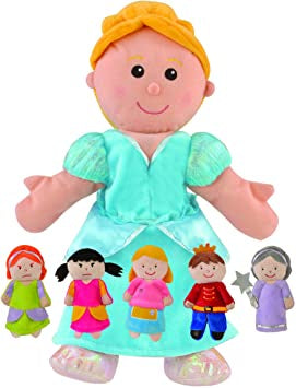 FIESTA CRAFTS Hand Puppet w/Finger Puppets - Cinderella