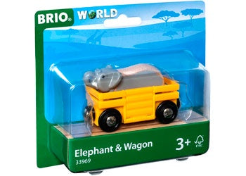 BRIO - Vehicle - Elephant and Wagon 2 pieces - 33969