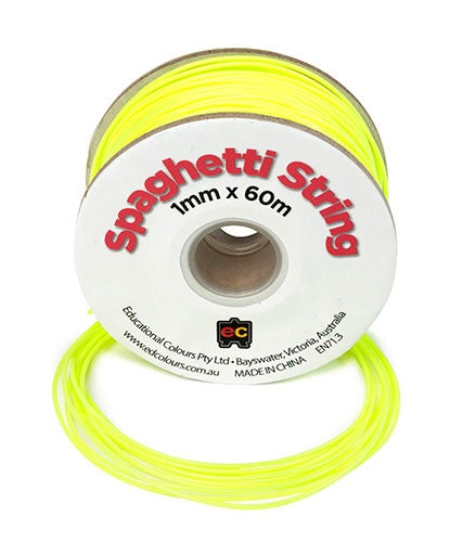 Pony Beads - Spaghetti String Fluoro Yellow- 1mmx60m