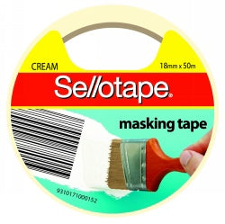 Masking Tape - 50m x 18mm - Pack of 12