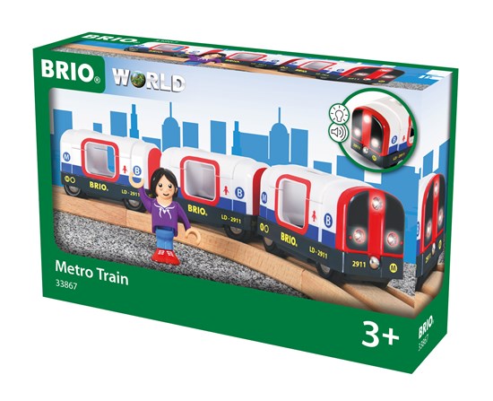 BRIO Train - Metro Train with Sound & Lights -  4 pieces - 33867