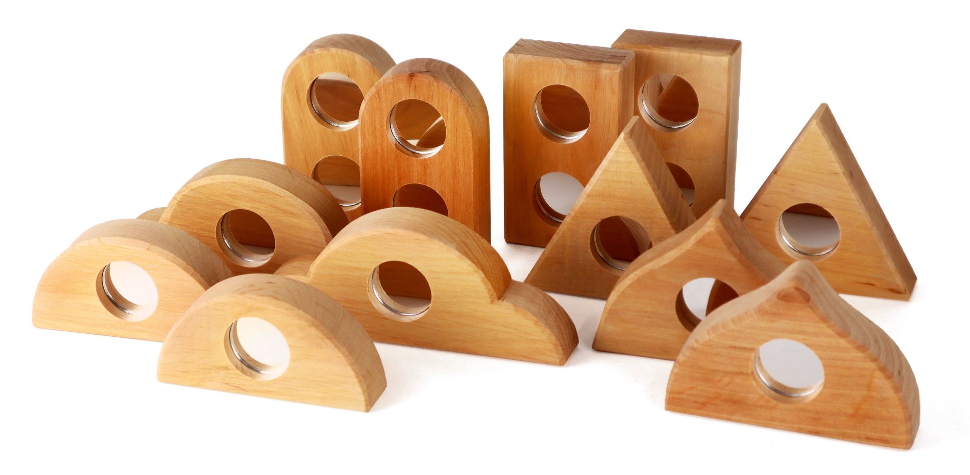 Bauspiel - Fairy Windows Mirror - Wooden - Natural - 12 Piece