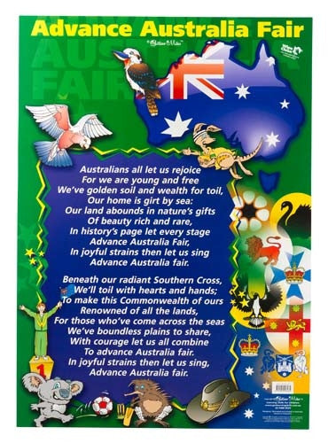 Gillian Miles - Advance Australia Fair Wall Chart