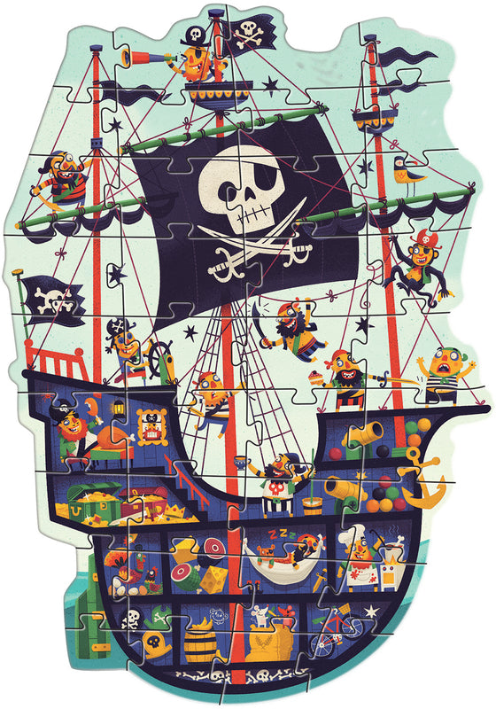 DJECO Puzzle Giant -  Pirate Ship -  20pc preschool