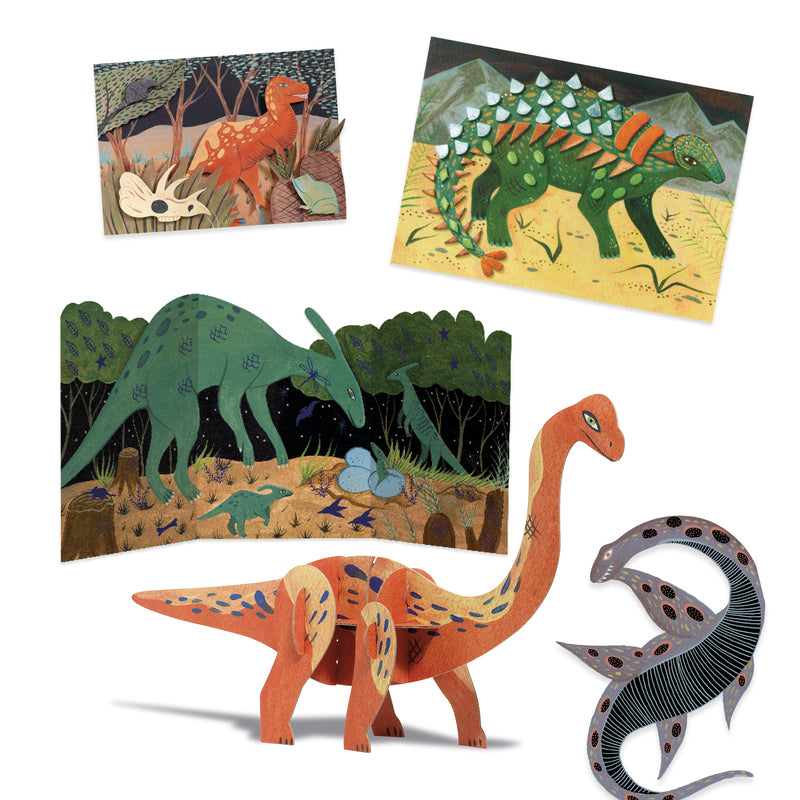 DJECO Art Kit -The World of Dinosaurs Multi Craft Box Kit