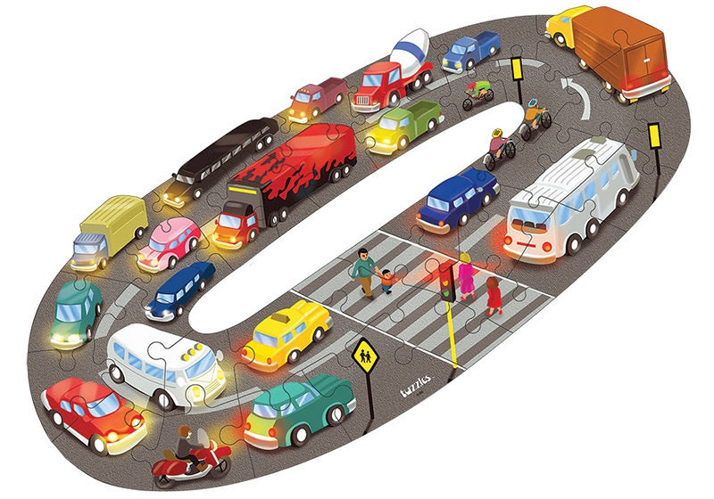 Tuzzles Road Transport Giant Floor Puzzle 45pc