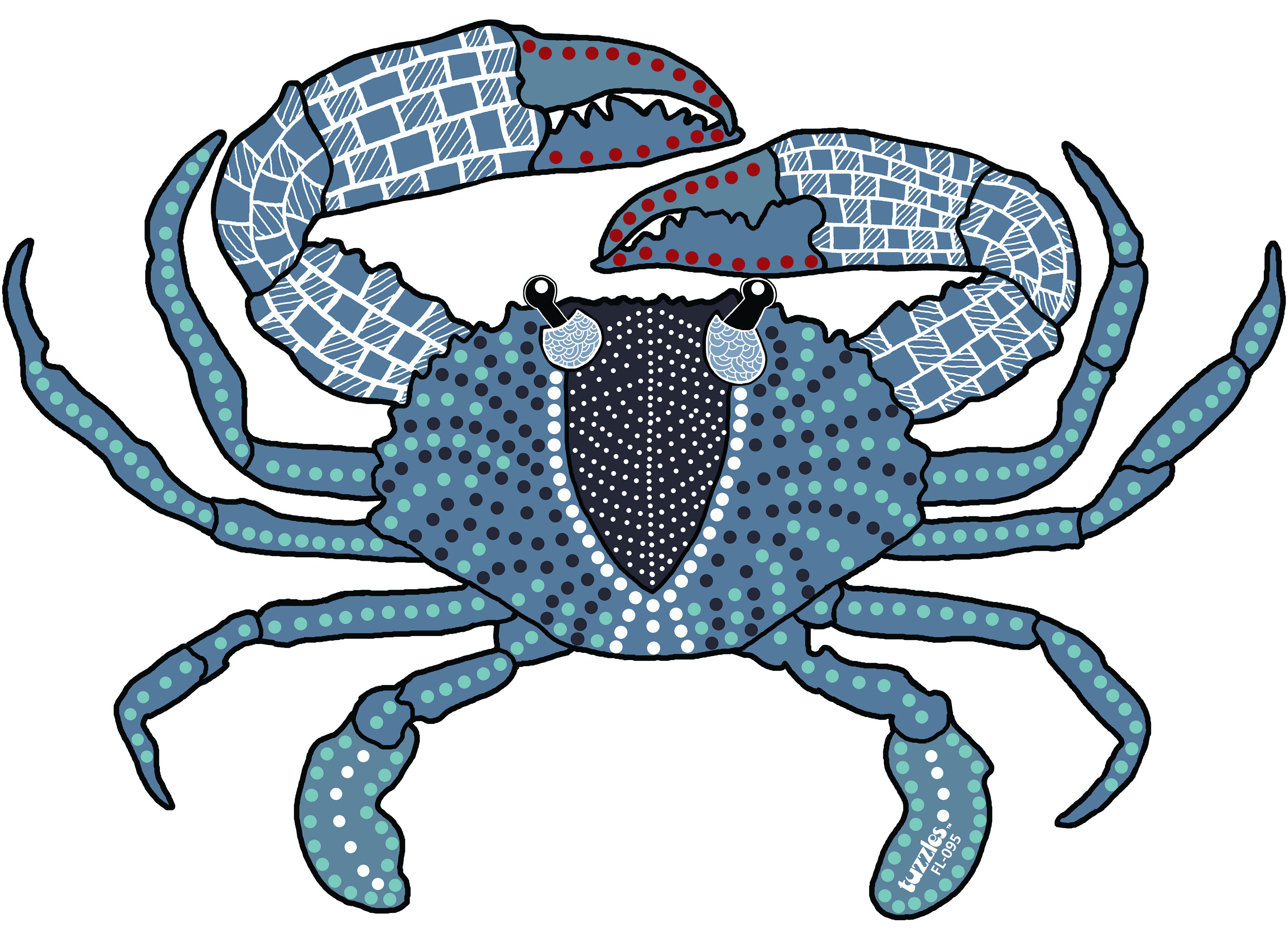 Tuzzles Floor Puzzle Wooden Aboriginal Art Crab
