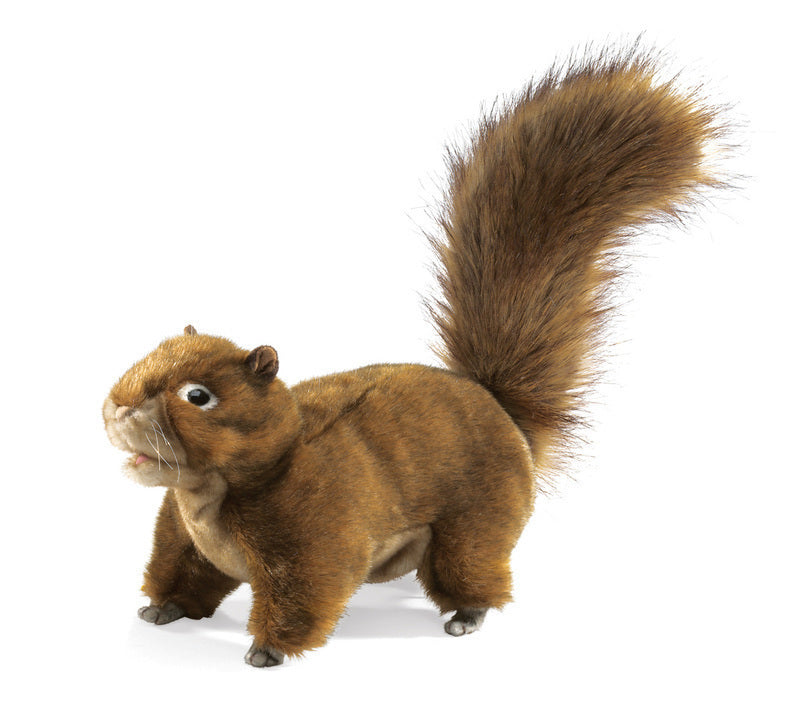 FOLKMANIS HAND PUPPET Squirrel, Red