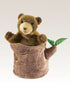 FOLKMANIS HAND PUPPETS Bear In Tree Stump