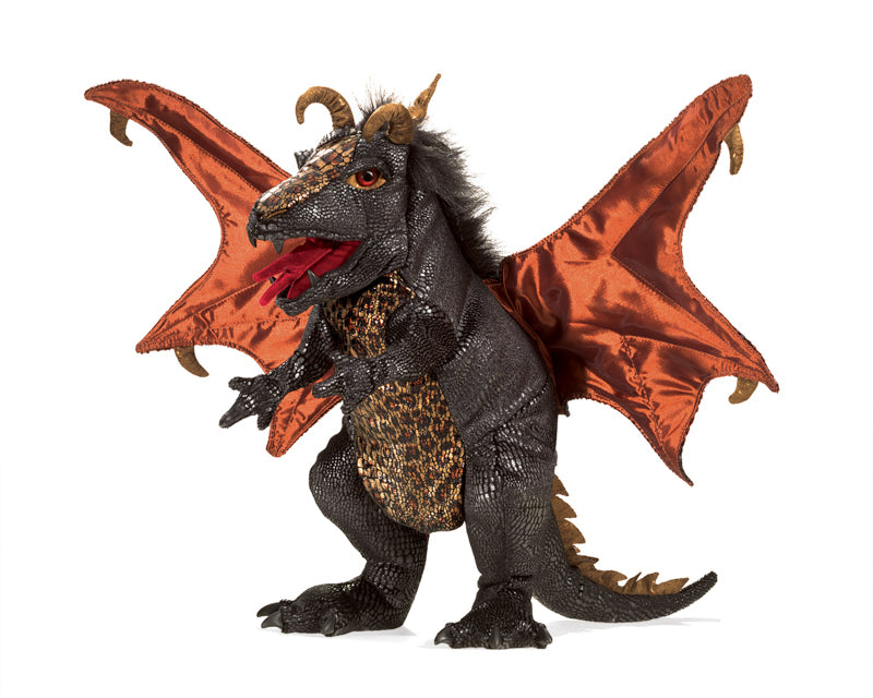 FOLKMANIS Black Dragon Puppet