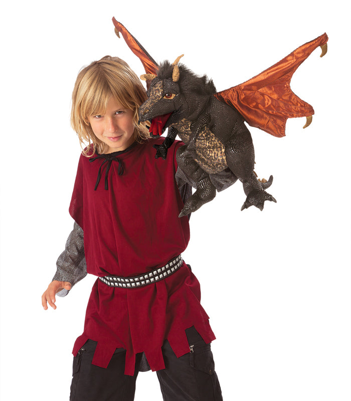 FOLKMANIS Black Dragon Puppet