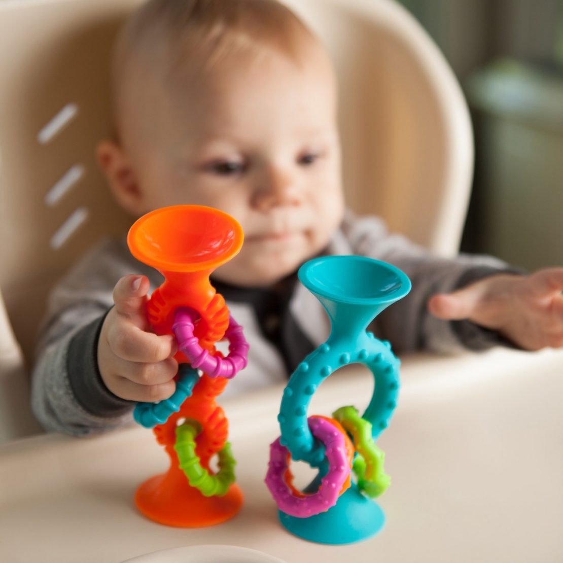 FAT BRAIN TOYS - Pip Squigz Loops -  - Orange