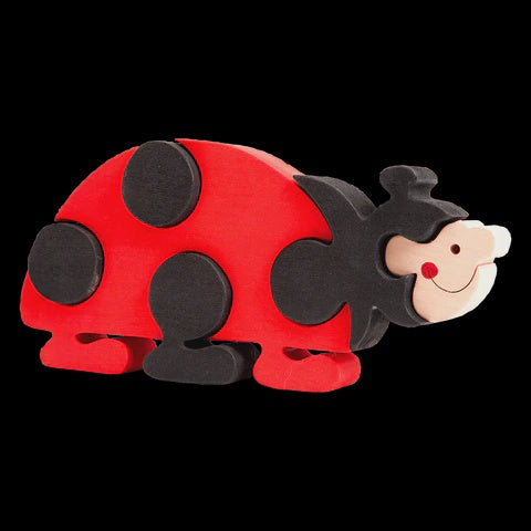 Fauna Puzzle - Ladybird Family - Wooden Puzzle