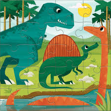 Mudpuppy - Magnetic Puzzle - Dinosaur  - 2 x 20 Pce