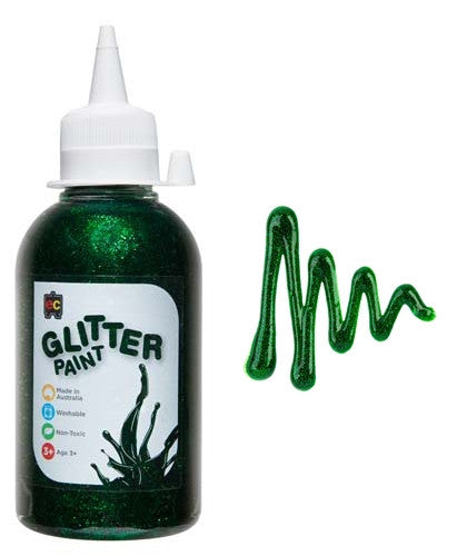 EC Rainbow Paint 250ml Glitter Green