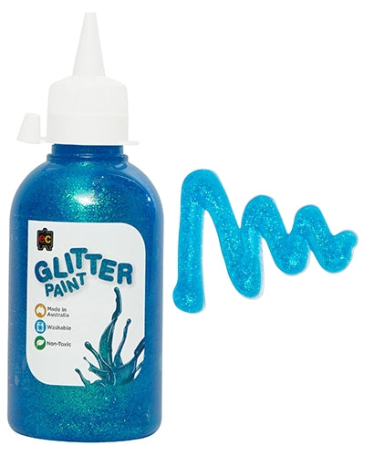 EC Rainbow Paint 250ml Glitter Sky Blue
