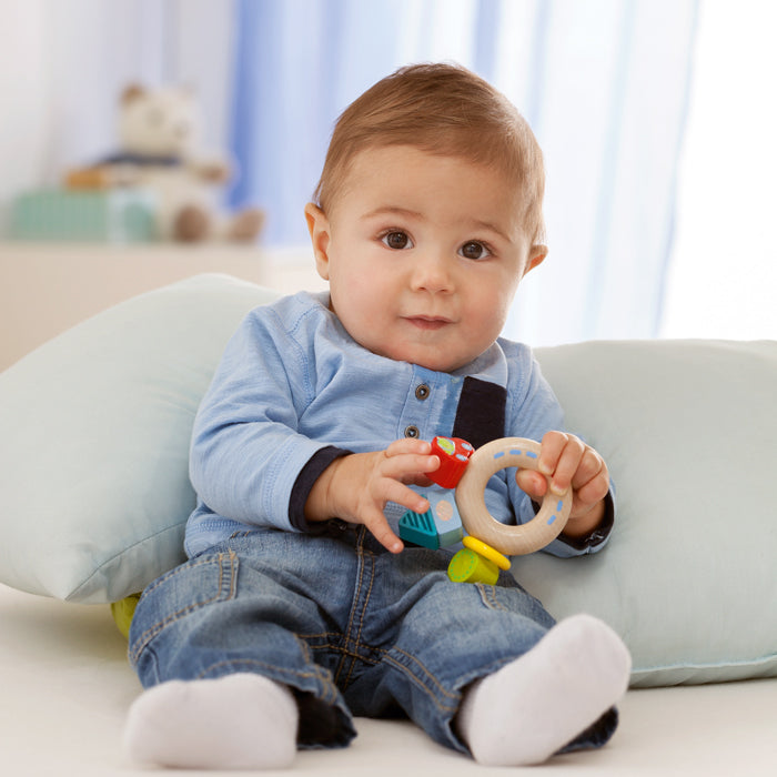 HABA Clutch Toy - Travelling Toad - wooden baby toy