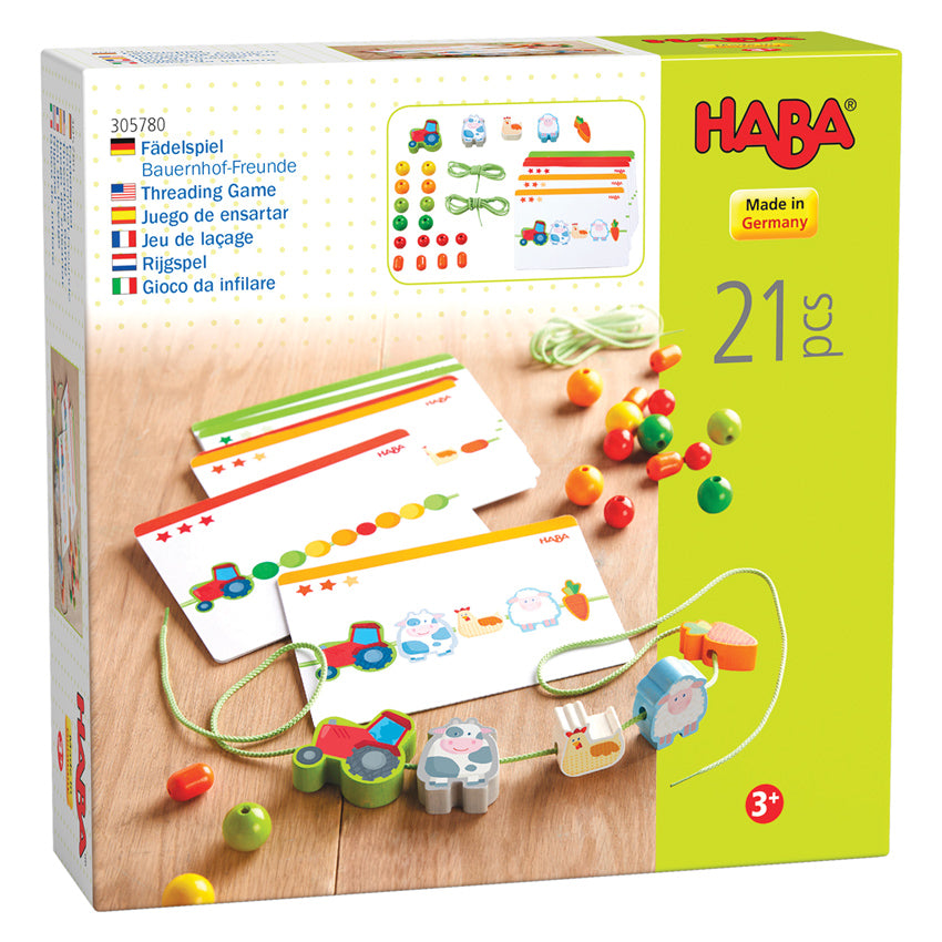 HABA Threading Game Farm Blocks 305780