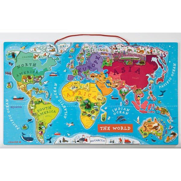 JANOD Magnetic World Map Puzzle - Large