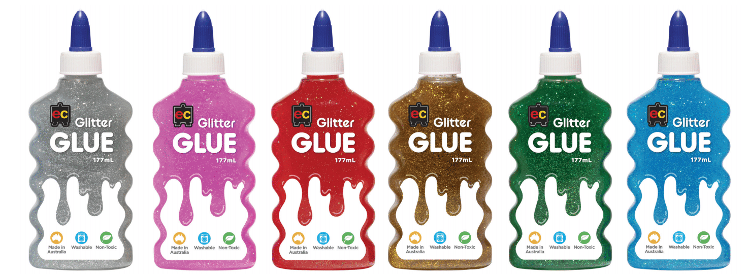 EC Glitter Glue 177ml - Set of 6